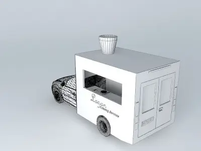 Dacia Logan Catering Truck Free 3D model