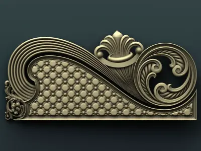 Classic Carved Bed 4 3D print model
