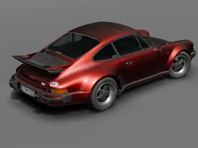 1975 Porsche 911 Turbo 3D model