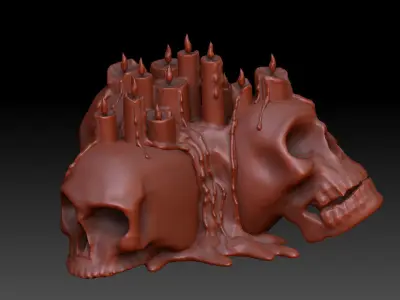 skull candle 3D model