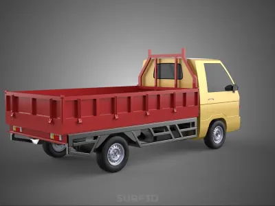 DROP SIDE LOAD BED DUMP BODY GATE DOOR PICKUP TRUCK WIDE DECK 3D model