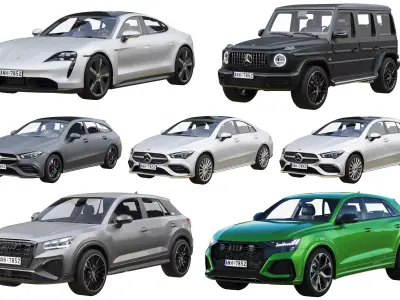 HQ cars collection 4 3D Model Pack