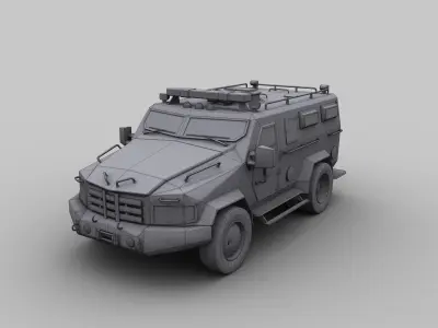 Lenco Bear SWAT Truck  Low-poly 3D model