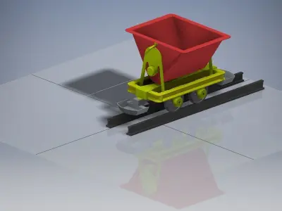 Tipping car 3D print model