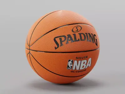 Spalding basketball ball Low-poly 3D model