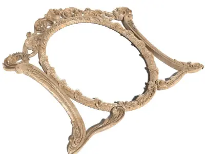 Frame-031 gold ornate mirror 3D model
