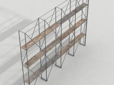 Scaffolding 02 Low-poly 3D model