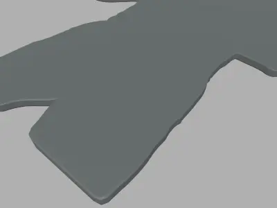 American Football Key Ring Chain 02 Low-poly 3D model