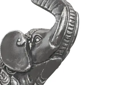 Indian Elephant Metal Figurine 3D model