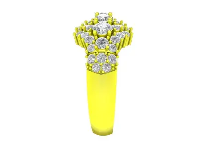 7019 luxury hongkong diamond women ring 3D print model