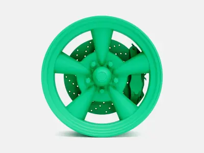 15x7 Pacer Supreme Wheel and Brake 3D print model