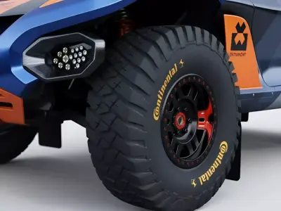 Aggressive Off-Road Racing Buggy with Bold Livery Low-poly 3D model