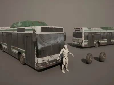 City Bus Low-poly 3D model