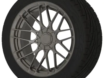 Rotiform RSE Aftermarket Wheel Low-poly 3D model