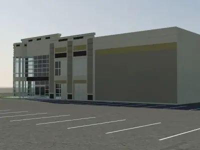 Car Dealership - Retail Building 3D model