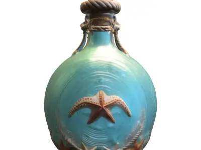 Decorative Starfish Potion Bottle Low-poly 3D model