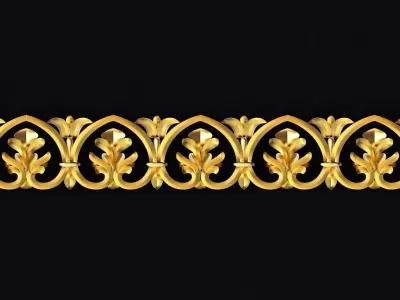 Central decor ornament for furniture 3D model 398