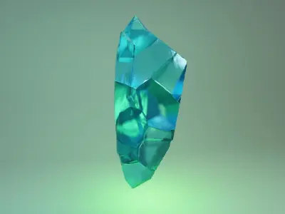 Ice Crystal Rune and Crystals Runes Low-poly 3D model