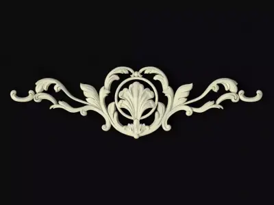 Central decor ornament for furniture 3D model 1015
