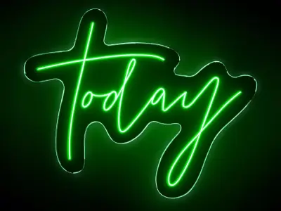 Today Neon Sign 3D model