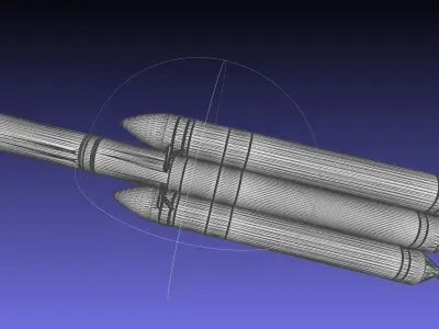 Delta IV Heavy Rocket 3D-Printable Miniature 3D print model