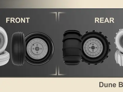 10 Varied Tire and Rim Sets  3D model