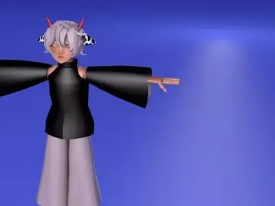  character modelling and clothing test Free 3D model