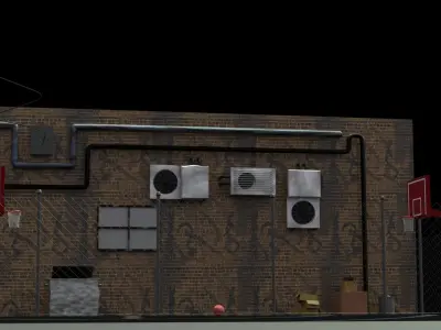 basketball court 3D model order