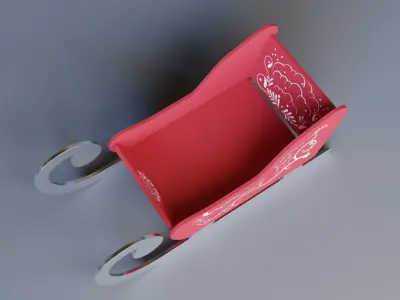 Toy sled 3D model