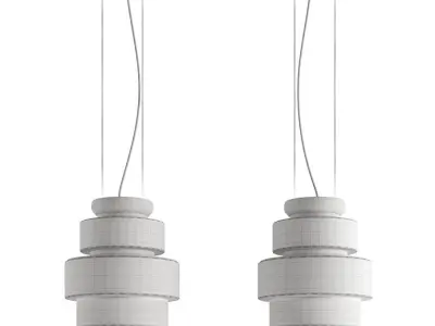 Kepi Pendant Light by Arketipo Low-poly 3D model