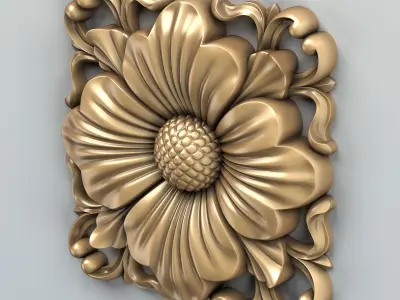 Square rosette 005 3D model