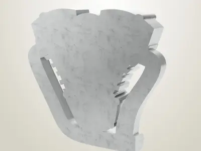 Chrome V Twin Engine 3D 3dm file 3D print model