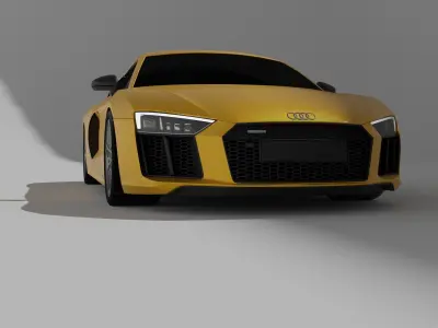 high-poly audi r8 3D model
