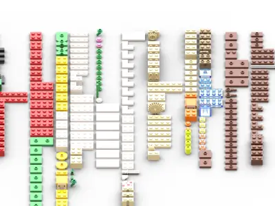 TwindBricks3D - 21262 The Windmill Farm 3D print model