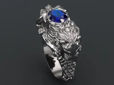 Lion Ring 3D print model order