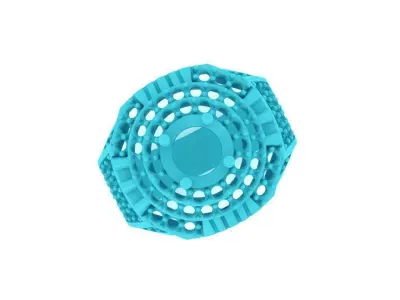 Luxury Multi Layer Diamond Men Ring 3D Model 590 3D print model