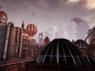 SteamPunk  Victorian Environment Megapack Low-poly 3D model