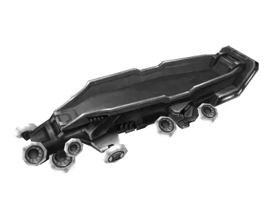 Space-mine field-running business car 3D model