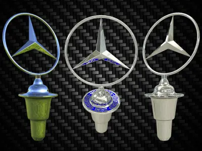 Mercedes-Benz logo set 3D model