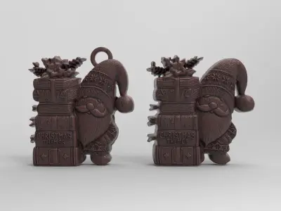 christmas books theme pentant 3D print model