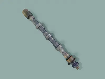 3D Scan Camshaft Low-poly 3D model