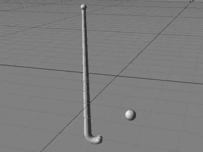 Sport Equipment - Grass Hockey 3D model