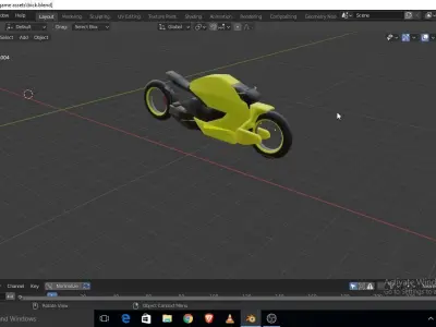 low polly bike  Free low-poly 3D model