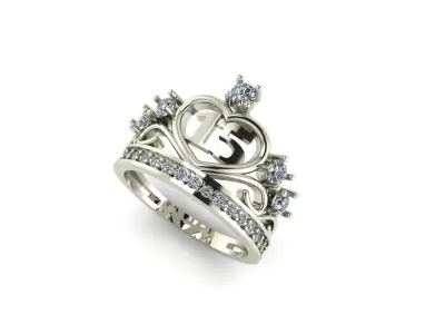 Teen Elegance The 15thYear Ring Symbolizes Graceful Transitions 3D print model