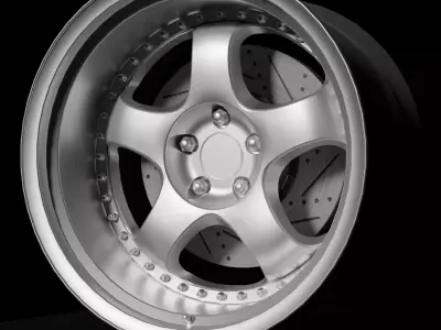 Meister S1 - 3 Piece Wheels - Game Ready Low-poly 3D model