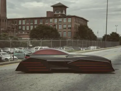 Future Flying Concept Car 3D model