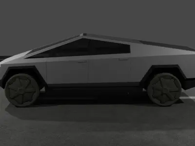 3D Tesla Cybertruck - Animated Textured Low-poly 3D model