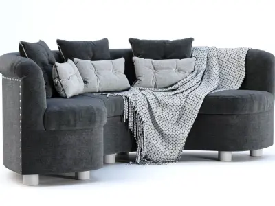 Luna restaurant loveseat LR60 3D model