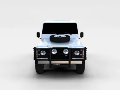 Land Rover Defender 90 Pick Up rev 3D model
