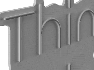 Think Big Neon Sign 3D model